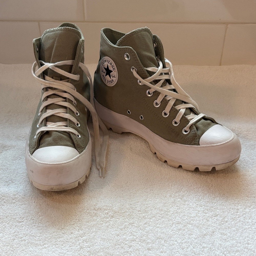 Converse Olive Green High-Top Sneakers